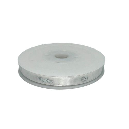 Bånd Bryllup 9mm 20m - Hvid/Sølv