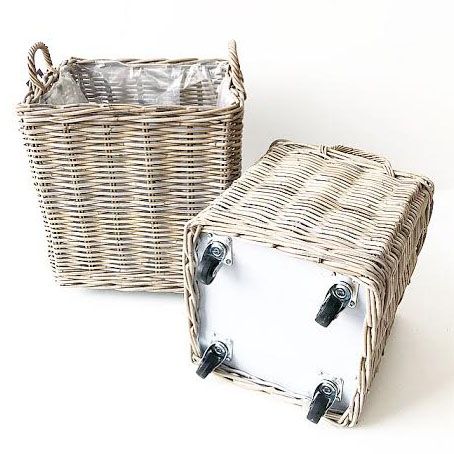 Kurv m/hjul firkantet 45x45cm