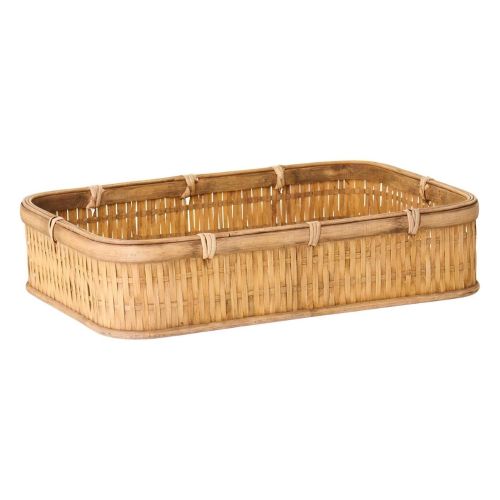 Ib Laursen Bakke aflang m/flettet bambuskant og fast bund