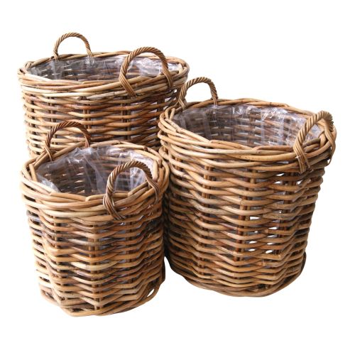 Aafod Plante Kurv Mega Natur M. Plast H64xØ72cm