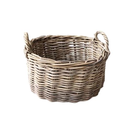 AAfod Tøjkurv Oval Grå Rattan - 55x40cm H34cm