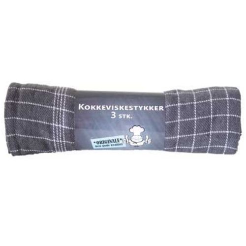 Viskestykke 50x70 3stk - Mørkegrå