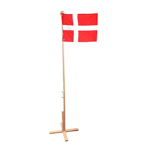 Gulvflag 170cm Bøg - Dannebrog 