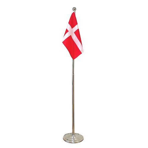 Gulvflag Justerbar 108-192cm Metal - Dannebrog 