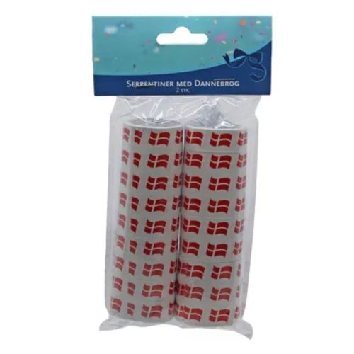 Serpentiner med flag 2 stk