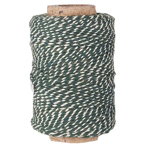 Dokumentgarn grøn/hvid 30 m
