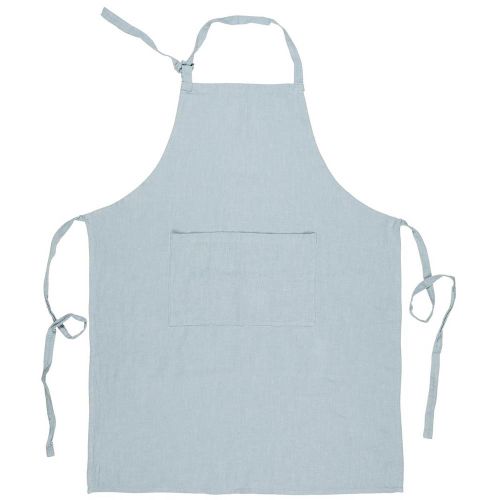 Forklæde m/lomme lyseblå