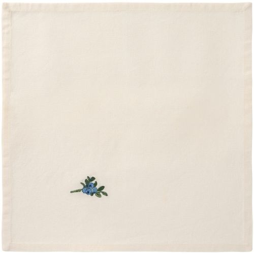 Ib Laursen Stofserviet Summer Vibes m/blåbærstilk - Butter cream
