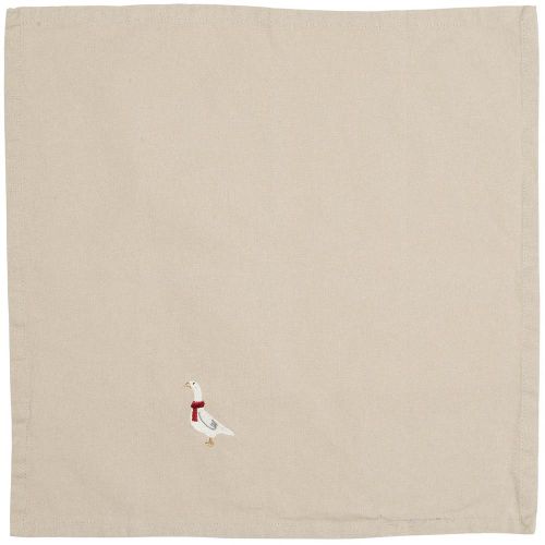 Stofserviet Tradition m/gås hørfarvet