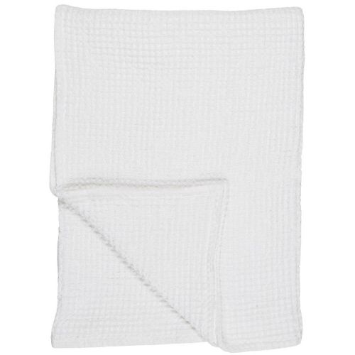 Håndklæde Liseleje m/vaffelmønster 100x150cm - Hvid