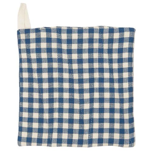 Grydelap Lucas mørkeblå m/naturfarvede små tern