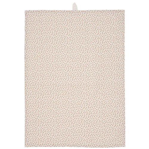 Viskestykke Ella natur m/røde blomster