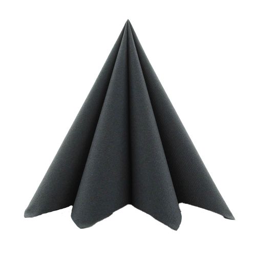 Sovie Stofligende Serviet 40x40cm 12stk – Sort