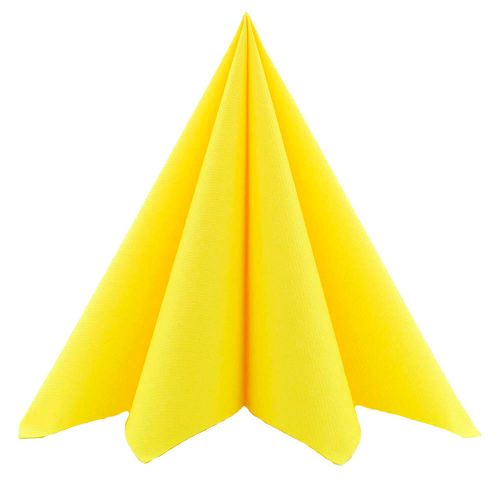 Mank Stofligende Serviet 40x40cm 50stk - Gul