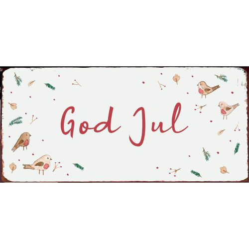Metalskilt - God Jul