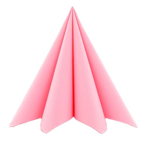 Mank Stofligende Serviet 40x40cm 50stk - Rosa/Lyserød