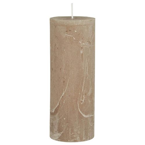 Rustikbloklys hør 6,8x18cm