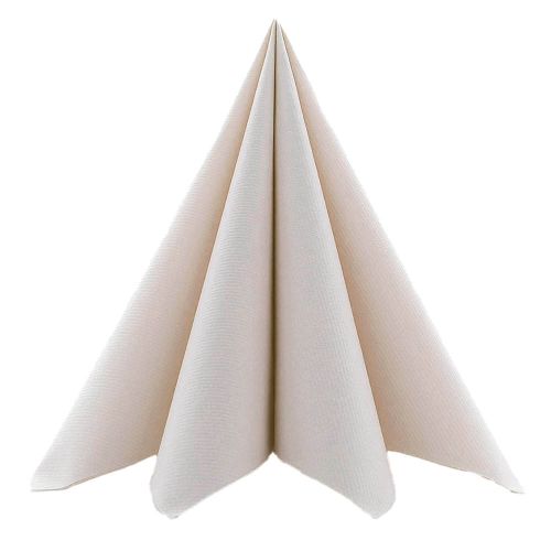 Mank stofligende serviet - 40x40cm - 50stk Sand