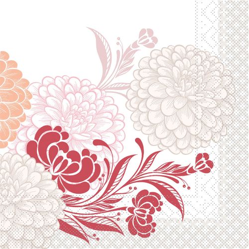 Mank Middagsserviet 3-lags 100stk - Clarissa Bordeaux