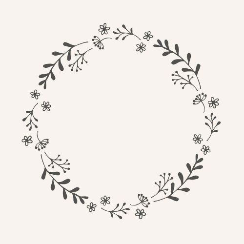 Ib Laursen Middagsserviet 3-lags 50stk - Sort Blomsterkrans