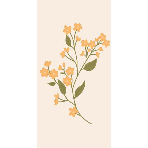 Ib Laursen Middagsserviet 3-lags 16stk - Gul Blomst