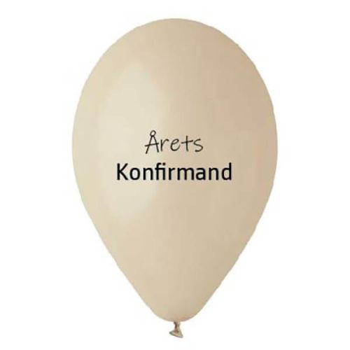 Ballon Årets Konfirmand 10stk - Latte