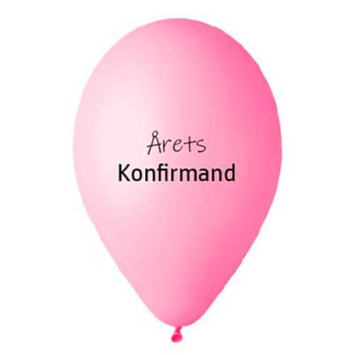 Ballon Årets Konfirmand 10stk - Rosa