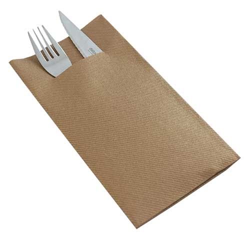 Mank bestikserviet - 100 stk Kobber