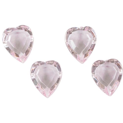 
Hjerte Diamanter 23mm - Rosa 31stk
