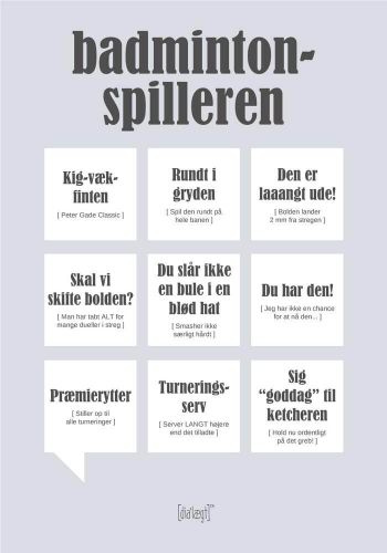 Dialægt kort - Badmintonspilleren