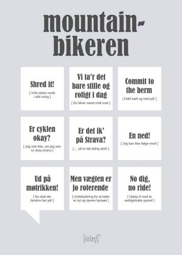 Dialægt kort - Mountainbikeren