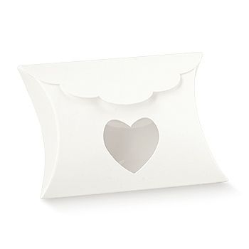 Æske hvid med hjerte 10 stk 