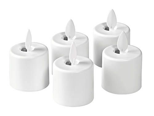 Duni LED lys m/bevægelig flamme 5stk u/lader