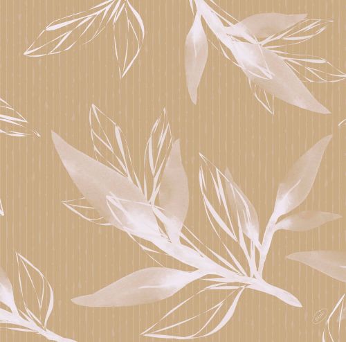 Dunisoft Stofligende Middagsserviet 60stk - Eco Leaves