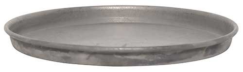 Lysbakke med kant Ø16cm - Zink