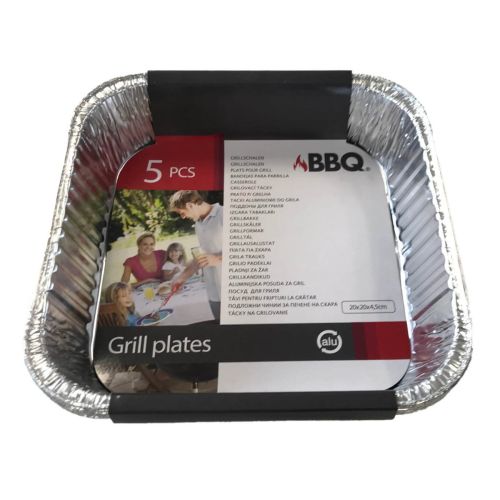 Grillbakke 20x20x4,5cm - 5stk