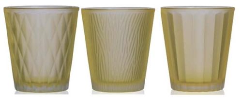 Fyrfadsstage 3stk - Gul