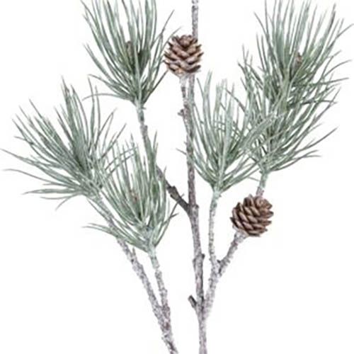 Fyr gren m/kogler støvet grå 72cm