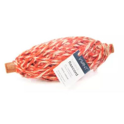 Snor flettet hør 25m - Orange