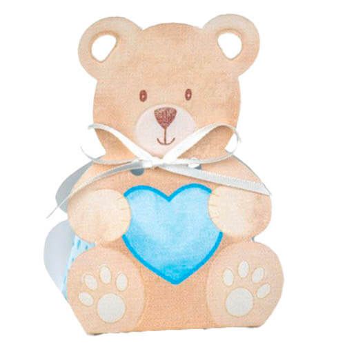 Æske Bamse Lyseblå 60x35x100mm - 10stk