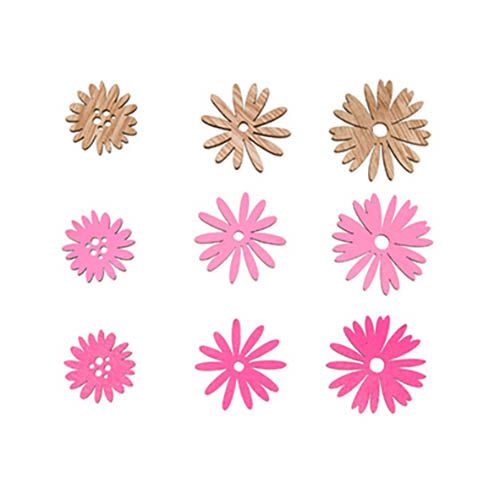 Træblomster Pink/Natur - 18 stk