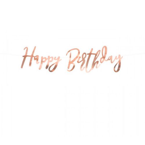 Guirlande Happy Birthday Rosegold