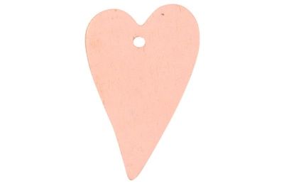 Hjerte i træ - Lyserød