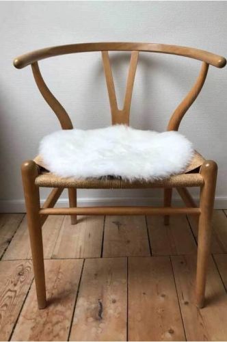 Lammeskindshynde Ø40cm - Hvid