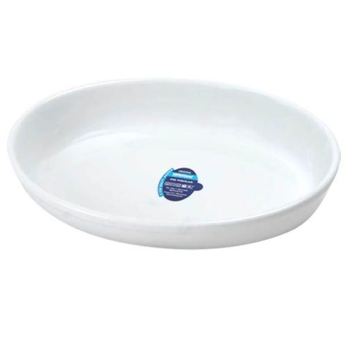 Ildfast fad 39,5x27,5cm - Hvid