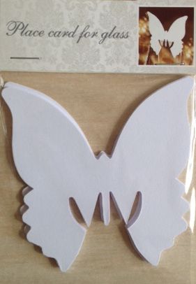 Bordkort  - 10 stk - med sommerfugl 