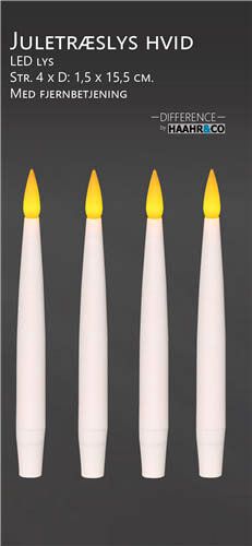 LED Juletræslys 4stk
