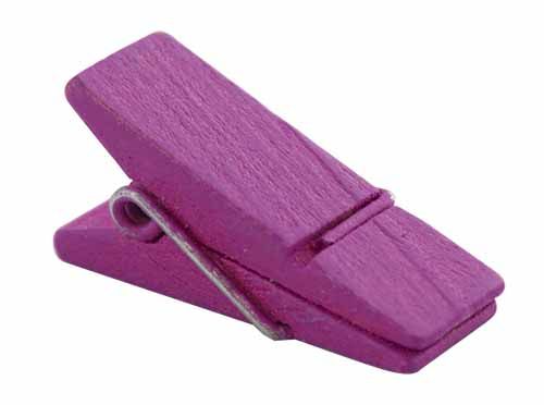 Klemme i træ 12stk - Aubergine