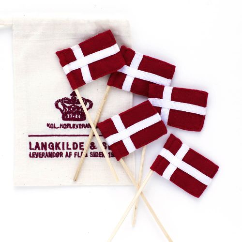 Langkilde & Søn Lagkageflag stof - 5stk