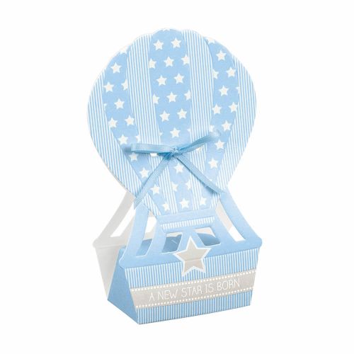 Æske Star Luftballon Blå 6x14,5cm 10stk